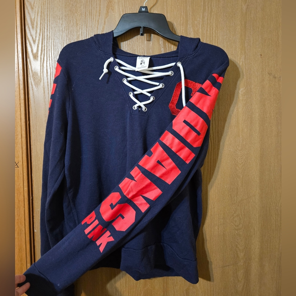 Victoria secret Cleveland Indians shirt size Medium Navy Blue